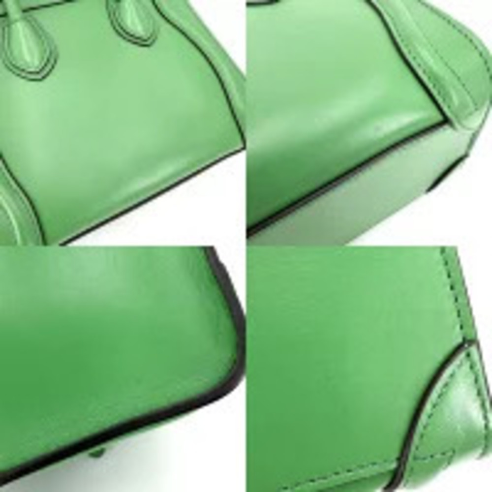 Celine Luggage handbag shoulder bag crossbody leather green - Picture 6 of 7
